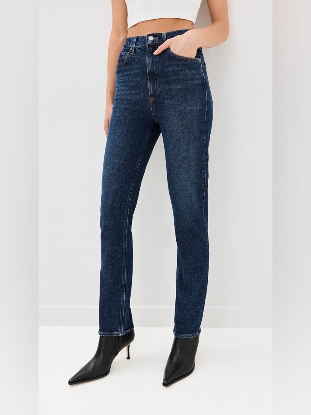 AGOLDE Stovepipe High Rise Straight Leg Jeans Discord 24 NWT